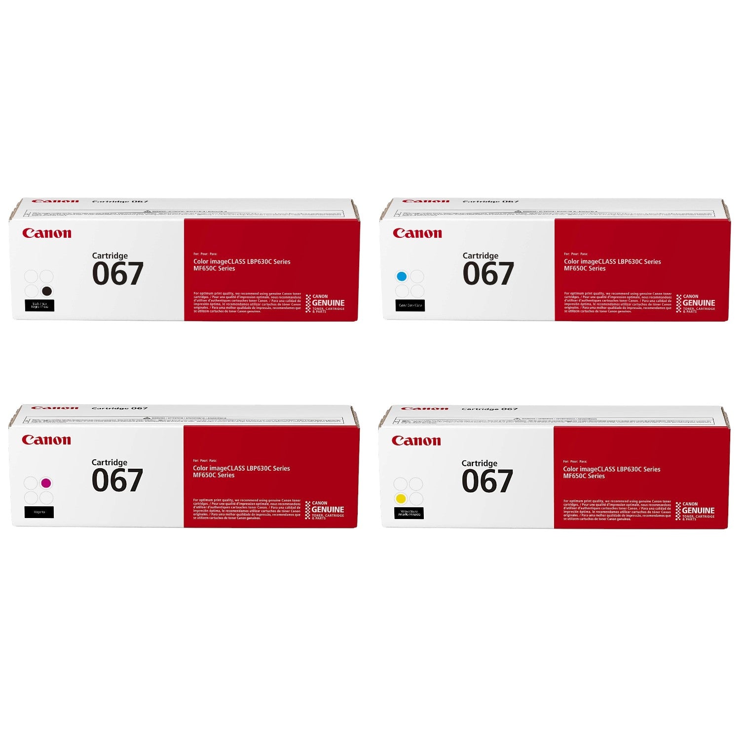 Canon 067 CMYK Toner Set BK/C/M/Y