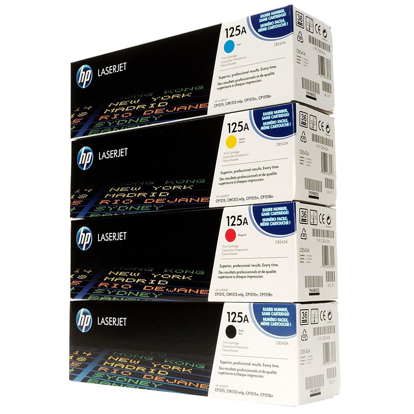 Hp 125A CMYK Toner Set BK/C/M/Y