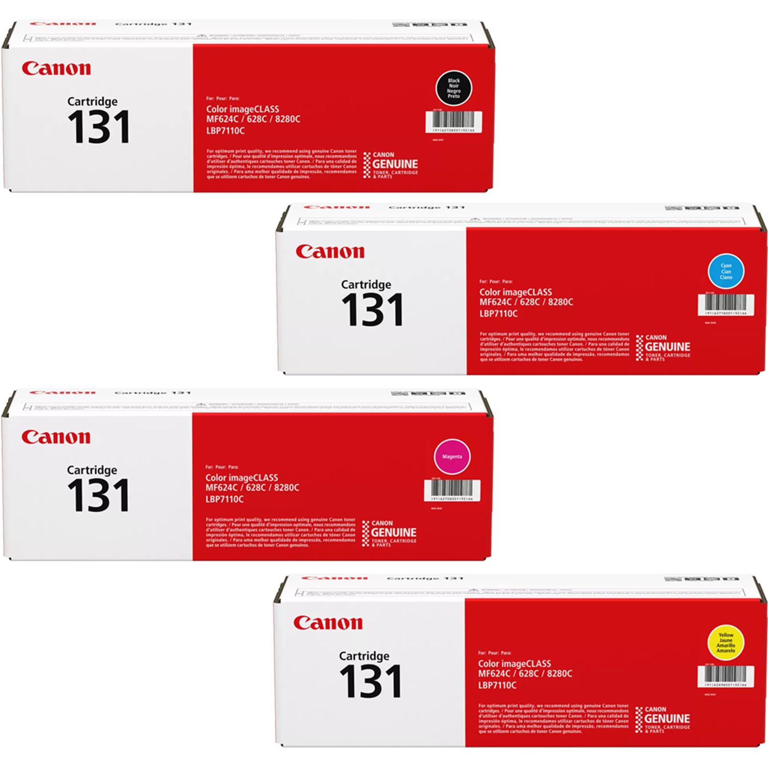 Canon 131 CMYK Toner Set BK/C/M/Y