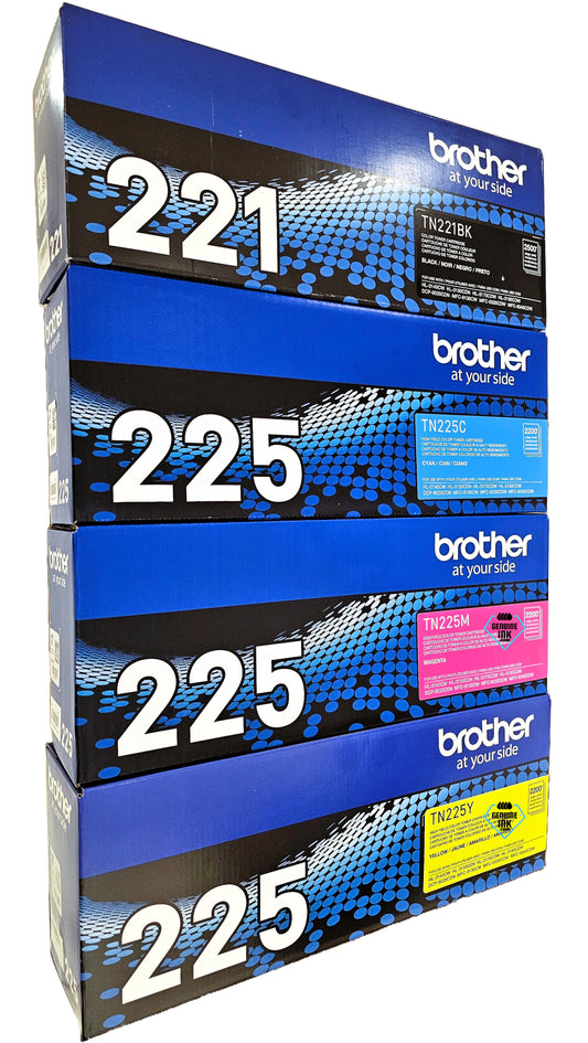 Brother TN225 CMYK Toner Set BK/C/M/Y
