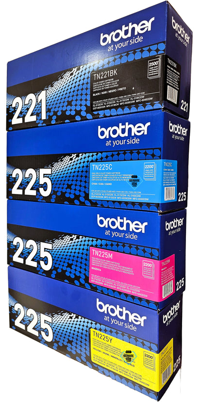 Brother TN225 CMYK Toner Set BK/C/M/Y