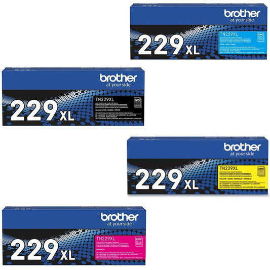 Brother TN229XL CMYK Toner Set BK/C/M/Y