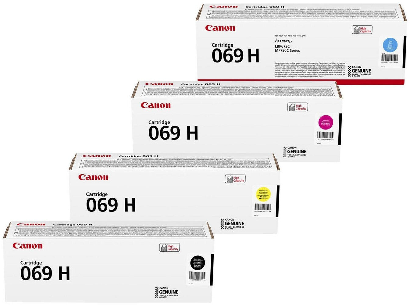 Canon 069H CMYK Toner Set BK/C/M/Y