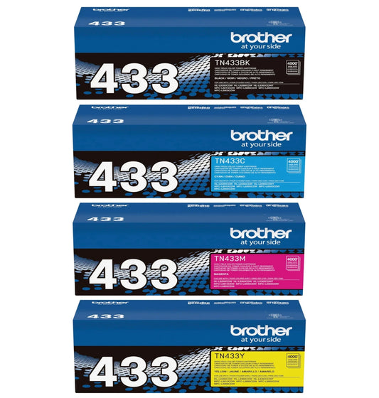 Brother TN433 CMYK Toner Set BK/C/M/Y