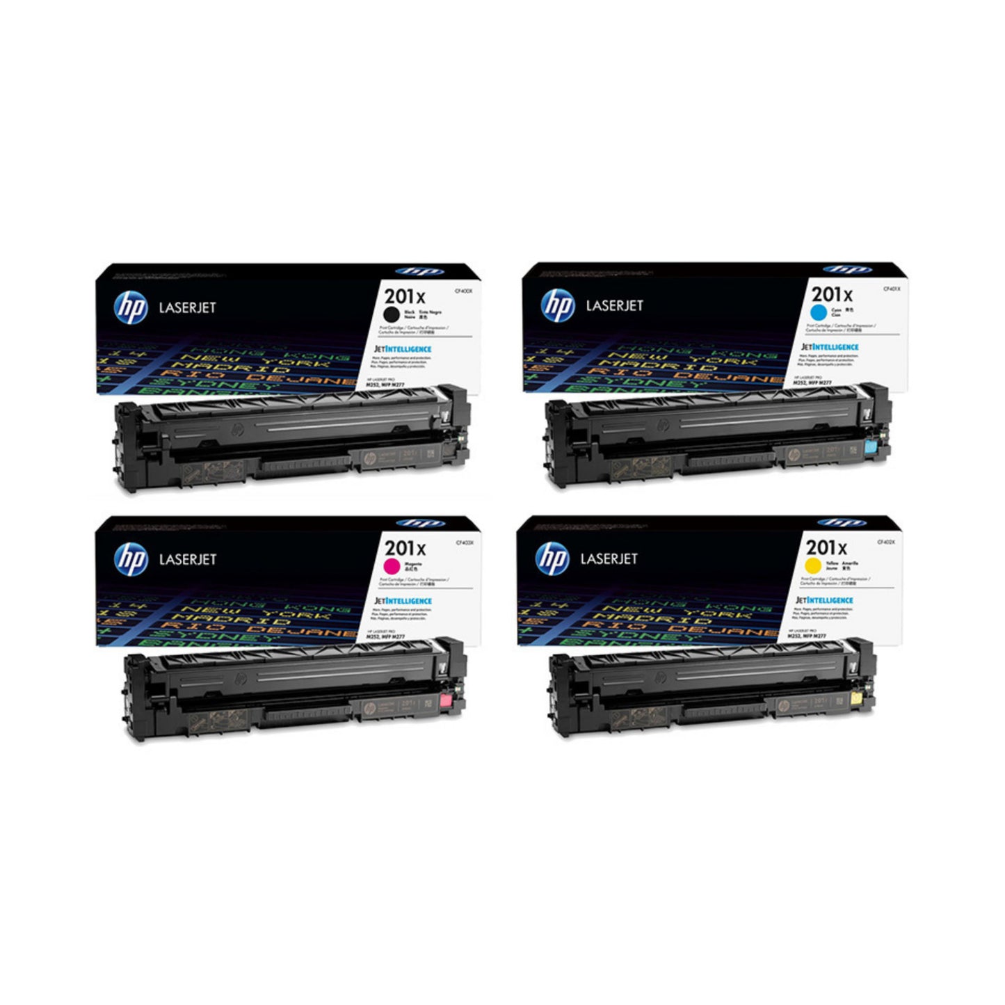 Hp 201X CMYK Toner Set BK/C/M/Y