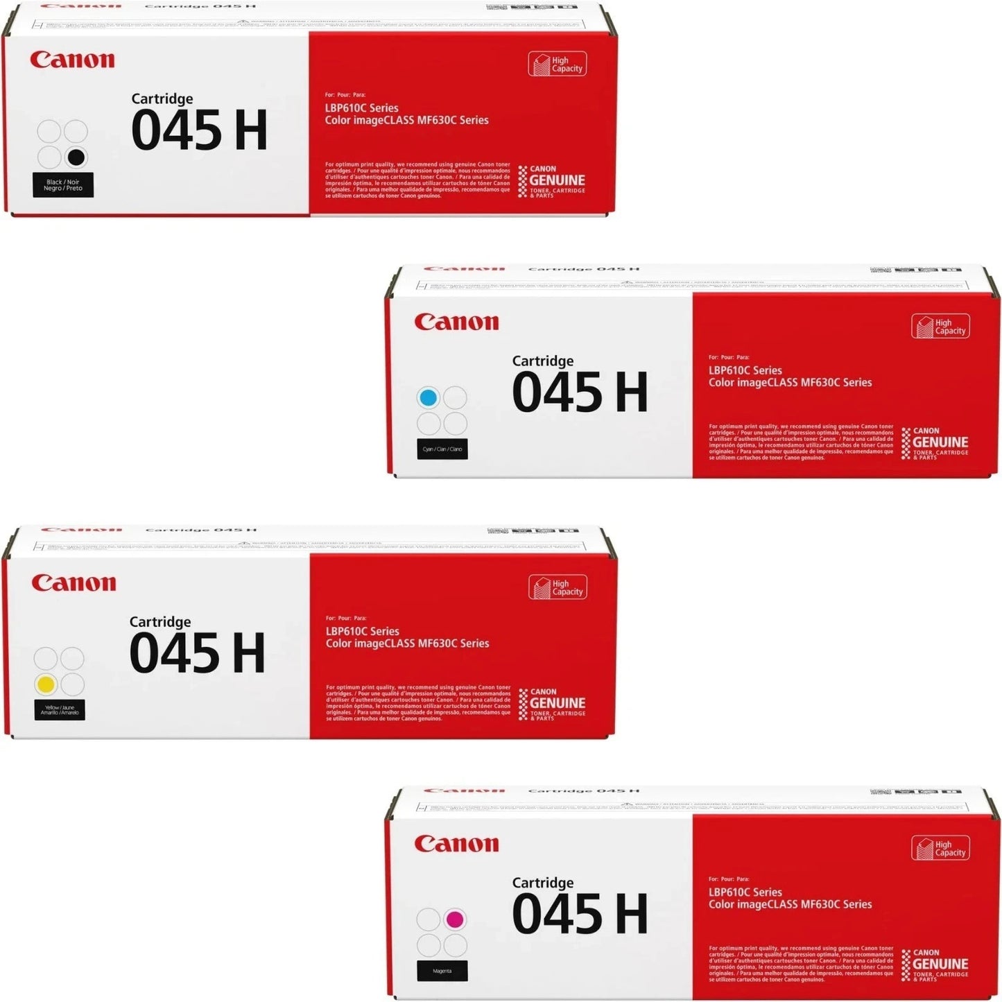 Canon 045H CMYK Toner Set BK/C/M/Y