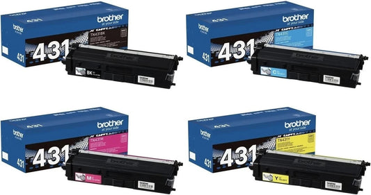 Brother TN431 CMYK Toner Set BK/C/M/Y