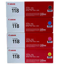 Canon 118 CMYK Toner Set BK/C/M/Y