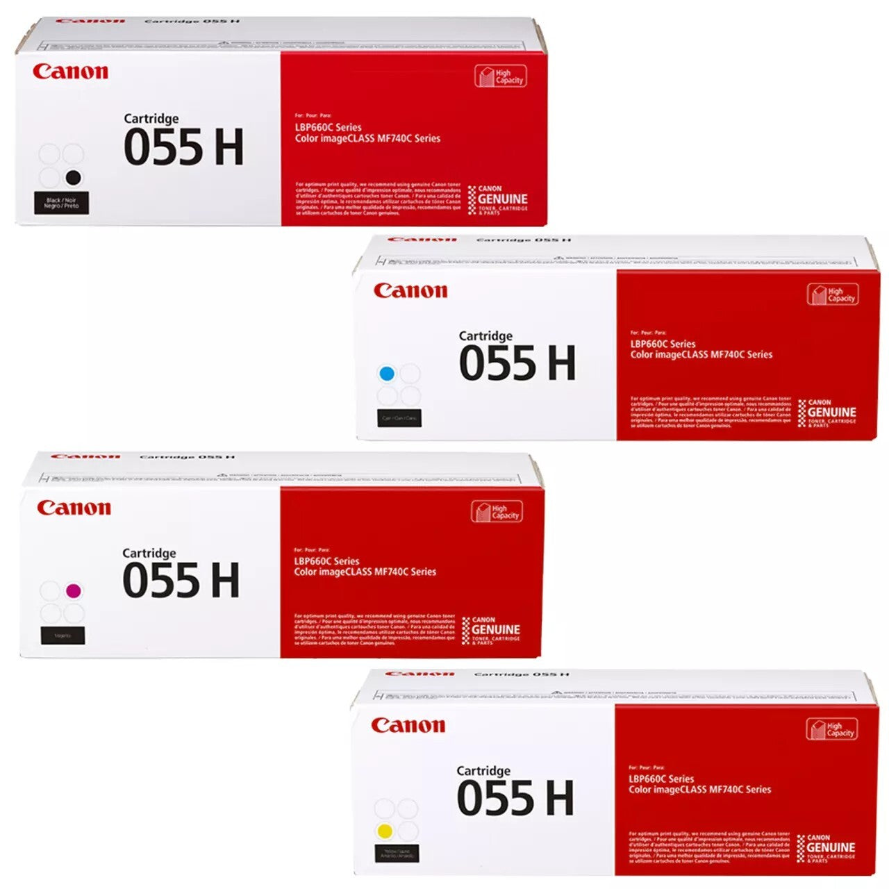 Canon 055H CMYK Toner Set BK/C/M/Y