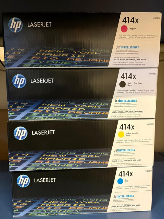 Hp 414X CMYK Toner Set BK/C/M/Y