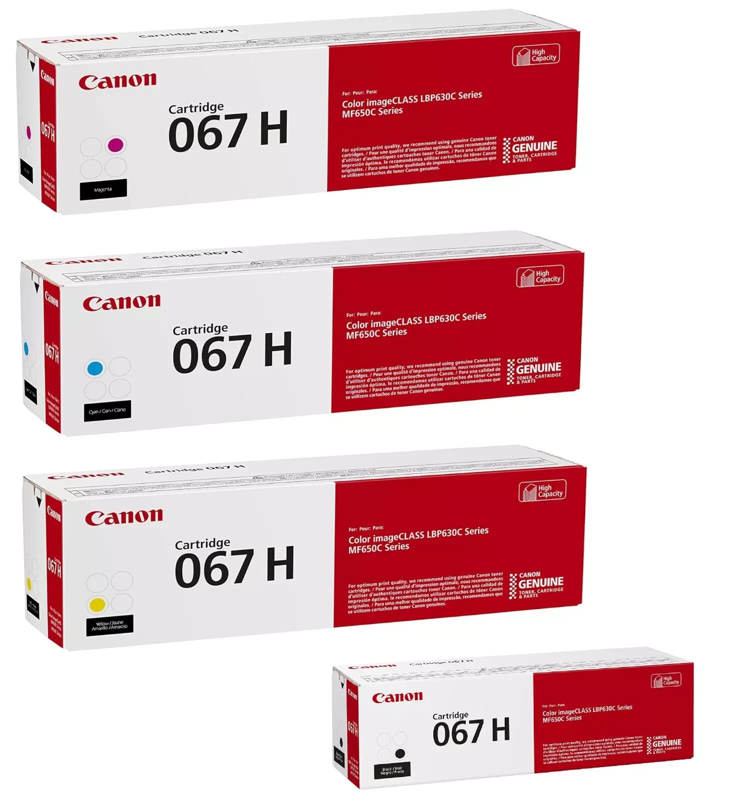 Canon 067H CMYK Toner Set BK/C/M/Y