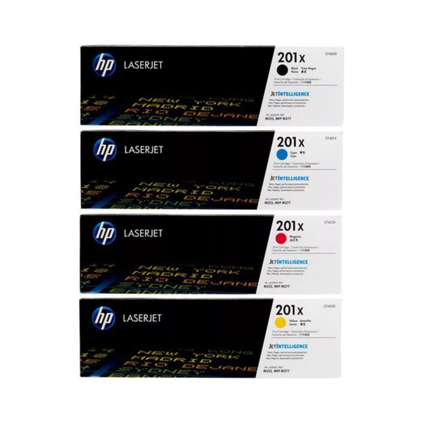 Hp 201X CMYK Toner Set BK/C/M/Y