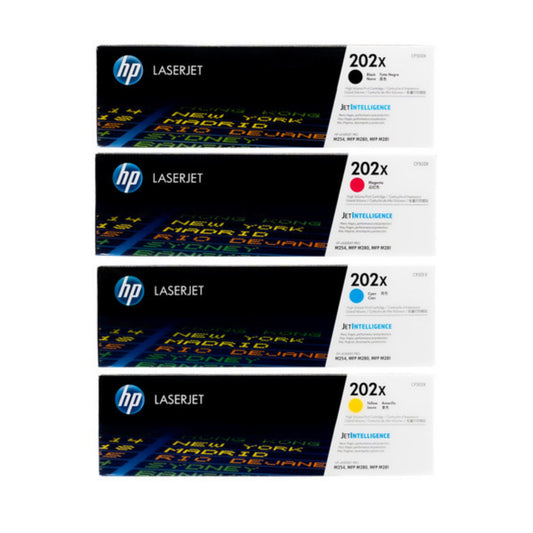Hp 202X CMYK Toner Set BK/C/M/Y